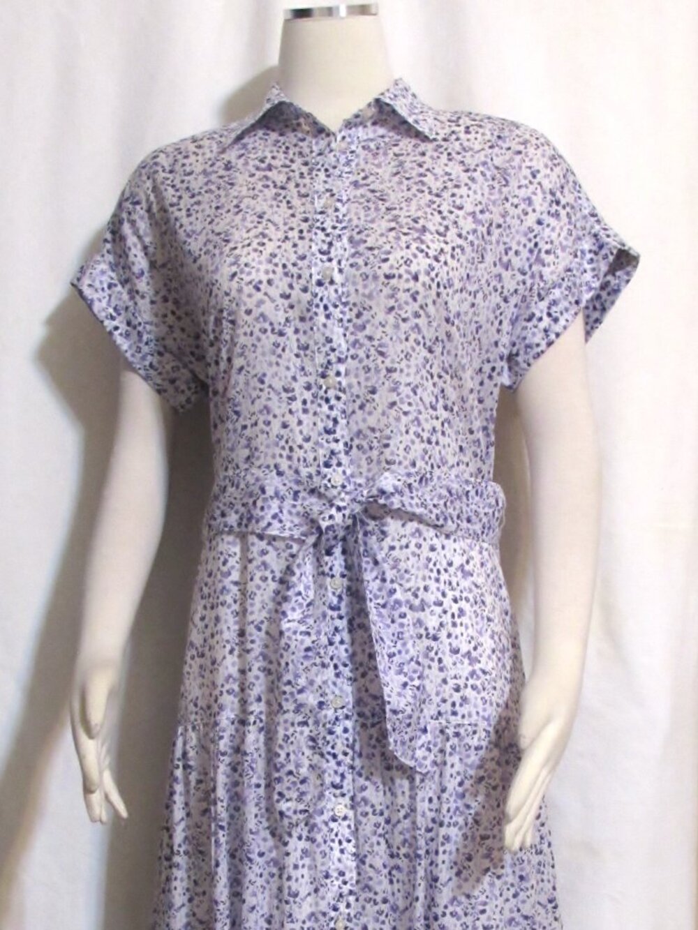 NEW Womens Ladies LAUREN By RL Purple Floral India Cotton Dress 6 Orig $245